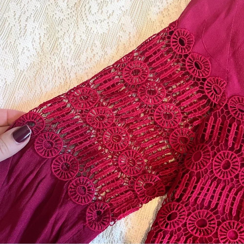 Anthropologie Floreat Aveline long sleeve lace crochet dress - Picture 4 of 10